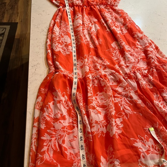 Tacera Coral & White Dress, Size Medium Petite - Picture 12 of 15